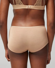 WARM AMBER - Boyshort Panty with Enchanting Lace