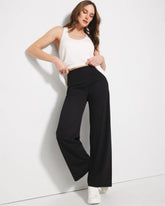 BLACK - High-Waist Wide-Leg Pants