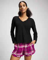 FASHIONABLY PLAID MAGENTA - Pajama Set