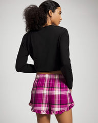 FASHIONABLY PLAID MAGENTA - Pajama Set