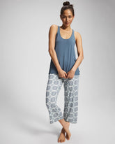 HAVEN TILE MINI GREEN - Tank + Crop Pants Pajama Set