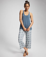 HAVEN TILE MINI GREEN - Tank + Crop Pants Pajama Set