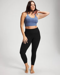 SUNDOWN BLUE - Seamless Bra With Strappy Back