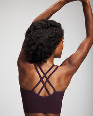 PLUM PERFECT - Longline Bra with Strappy Back