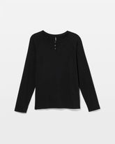 BLACK - Men's Henley Pajama Top