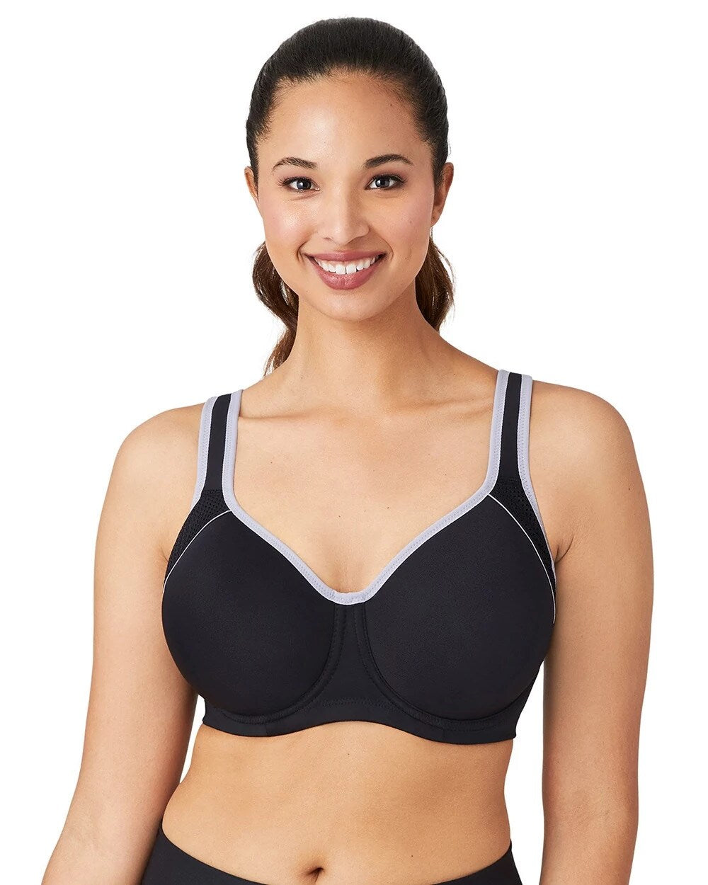 BLACK/LILAC GRAY - Contour High Impact Sports Bra