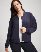 DEEP INDIGO - Modern Modal Bomber Jacket