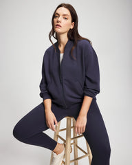 DEEP INDIGO - Modern Modal Bomber Jacket