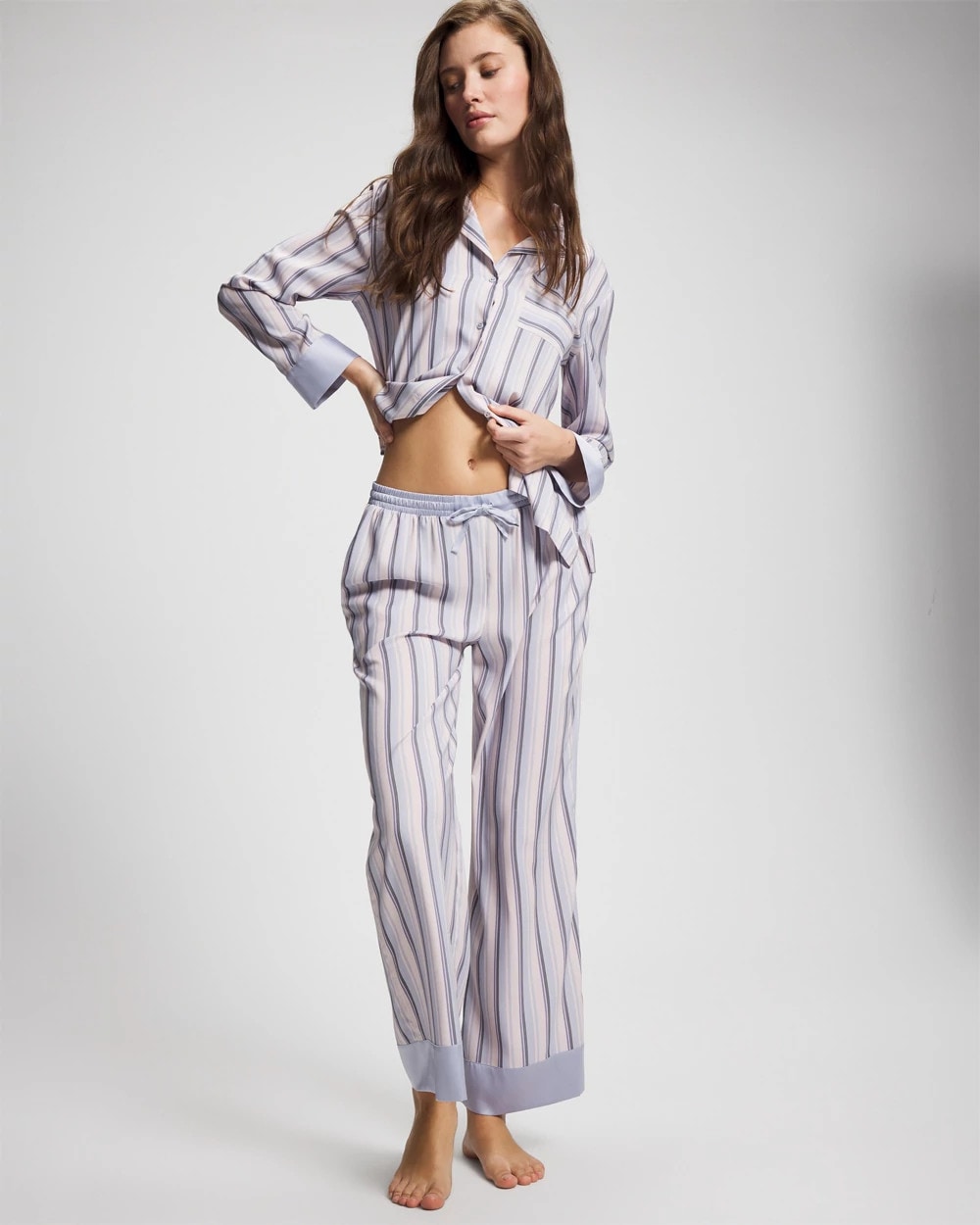 RELAX STRIPE BLUE OPAL - Pajama Pants