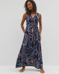 SO RELEAFED GRAND NAVY - Goddess Maxi Bra Dress