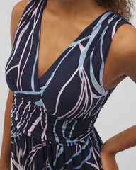 SO RELEAFED GRAND NAVY - Goddess Maxi Bra Dress