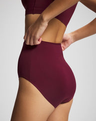 VELVET PLUM - High-Waist Brief Panty