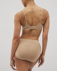 WARM AMBER - Vanishing Edge Microfiber Modern Brief Panty with Lace