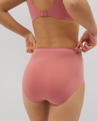 CLAY ROSE - Vanishing Edge Microfiber Modern Brief Panty with Lace