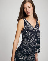 COSMIC BALLET NAVY - Printed Tank