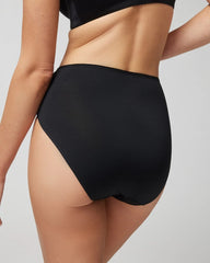 BLACK - Modern Brief Panty with Lace