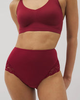 FIRST KISS - Tummy High-Waist Brief Panty with Lace