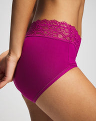 MAGENTA ORCHID - Brief Panty with Enchanting Lace