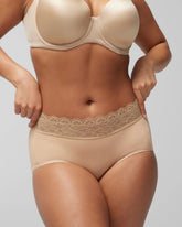 WARM AMBER - Brief Panty with Enchanting Lace