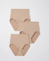 WARM AMBER MULTIPACK - Tummy High-Waist Brief Panty 3 Pack