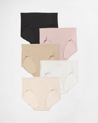 BASIC MULTI PACK - Soft Stretch Modern Brief Panty 5 Pack