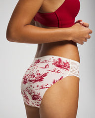 ENCHANTED TOILE CHAMPAGNE - Edge Hipster Panty with Lace