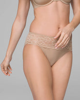 WARM AMBER - Hipster Panty with Lace