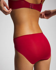RED VELVET TONAL W/ LUREX - Hipster Panty with Sensuous Lace