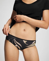MYSTIC BLOOMS MINI BLACK - Cheeky Hipster Panty