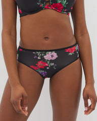 RHAPSODY FLORA MINI BLACK - Cheeky Hipster Panty