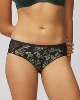 OASIS FRONDS BLACK - Hipster Panty with Enchanting Lace