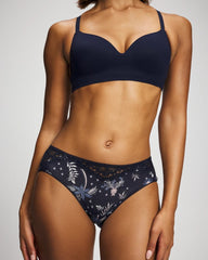 BOTANICAL TILE NAVY M - Lace Hipster