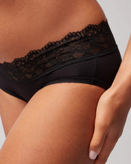 BLACK - Hipster Panty with Enchanting Lace