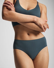 PETROL - Seamless Rib Hipster Panty