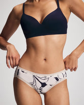 NOUVEAU FLORA MINI CHAMP - Cotton Hipster Panty with Lace Trim