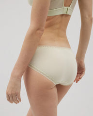 ALOE WASH - Cotton Hipster Panty with Lace Trim