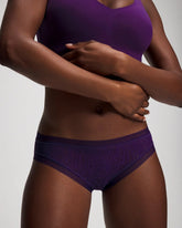 MAJESTIC PURPLE - Soma Hipster Panty with Stretch Lace