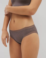 GRAY ABYSS - Soma Hipster Panty with Stretch Lace