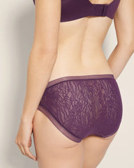 BLACKBERRY WINE - Soma Hipster Panty with Stretch Lace