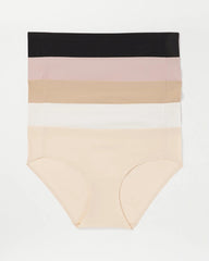 BASIC MULTI PACK - Soft Stretch Hipster Panty 5 Pack