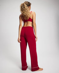 PAINT THE TOWN RED - Pajama Pant w/ Cuff and Piping
