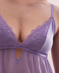 JACARANDA - Crinkle Chiffon Mesh Pajama Cami