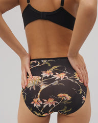 JAIPUR FLORAL BLACK - Edge High-Leg Panty