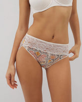VINE PAISLEY CHAMPAGNE M - Edge High-Leg Panty with Lace