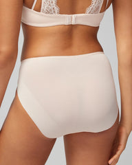 PALE SAND - High-Leg Panty with Lace