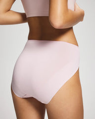 AMETHYST BLUSH - Tummy High-Leg Brief Panty with Lace