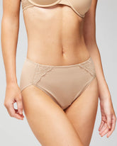 WARM AMBER - High-Leg Brief Panty with Lace