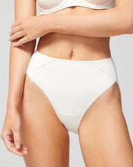 IVORY - High-Leg Brief Panty with Lace