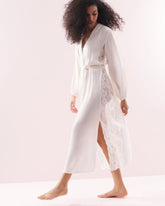 IVORY - Soma's Sexiest Silk Chiffon Long Robe