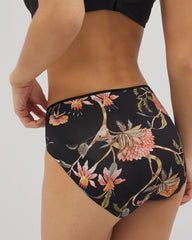 JAIPUR FLORAL BLACK - High-Leg Brief Panty